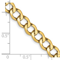 Thumbnail for 14k 6.5mm Semi-Solid Curb Chain