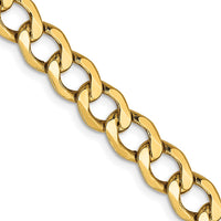 Thumbnail for 14k 6.5mm Semi-Solid Curb Chain