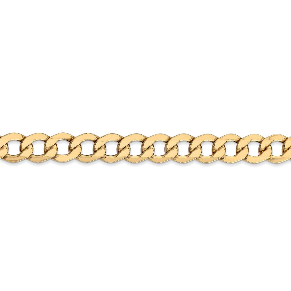 14k 7mm Semi-Solid Curb Chain