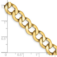 Thumbnail for 14k 9mm Semi-Solid Curb Chain