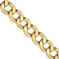 Thumbnail for 14k 9mm Semi-Solid Curb Chain