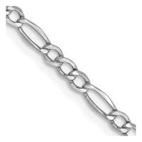 Thumbnail for 14k WG 2.5mm Semi-Solid Figaro Chain