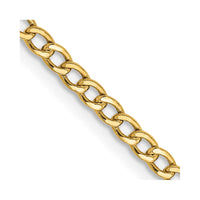 Thumbnail for 14k 2.5mm Semi-Solid Curb Chain