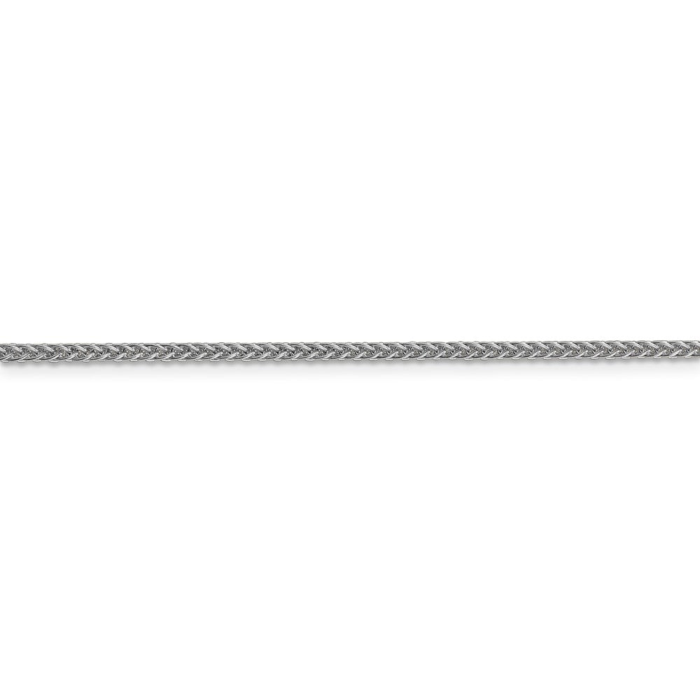 14k WG 2mm Semi-solid 3-Wire Wheat Chain