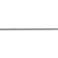 Thumbnail for 14k WG 2mm Semi-solid 3-Wire Wheat Chain