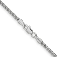 Thumbnail for 14k WG 2mm Semi-solid 3-Wire Wheat Chain