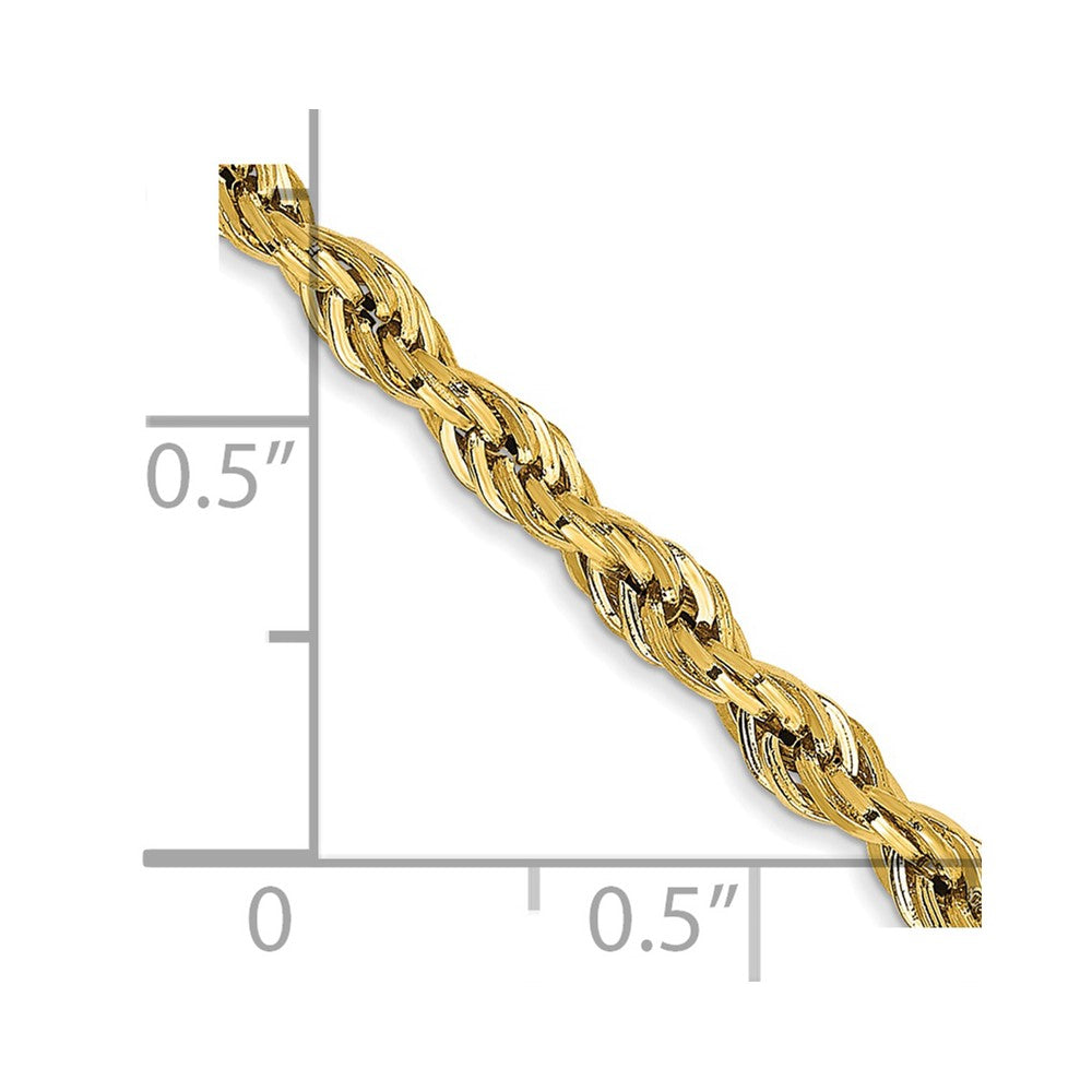 14ky 3.0mm Semi-Solid Rope Chain