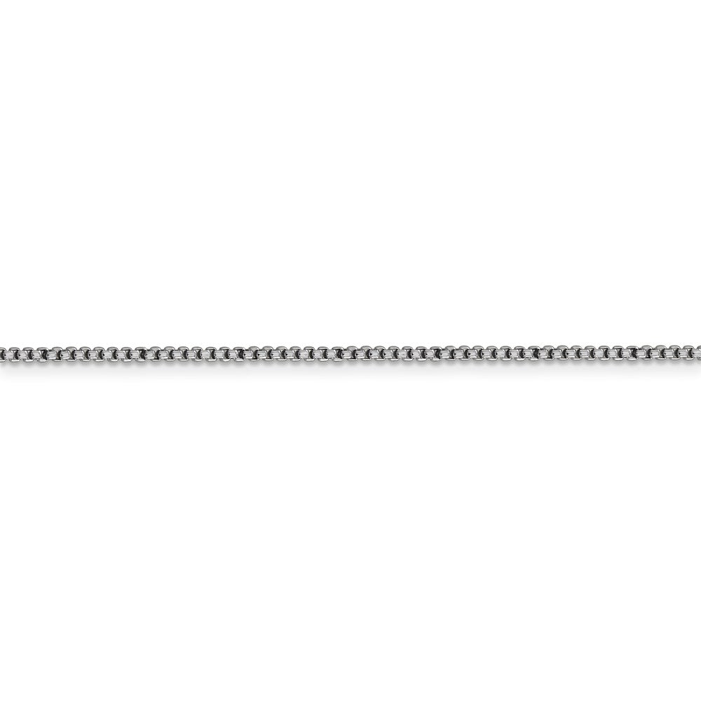 14k WG 1.5mm Semi-Solid Round Box Chain