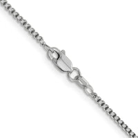 Thumbnail for 14k WG 1.5mm Semi-Solid Round Box Chain