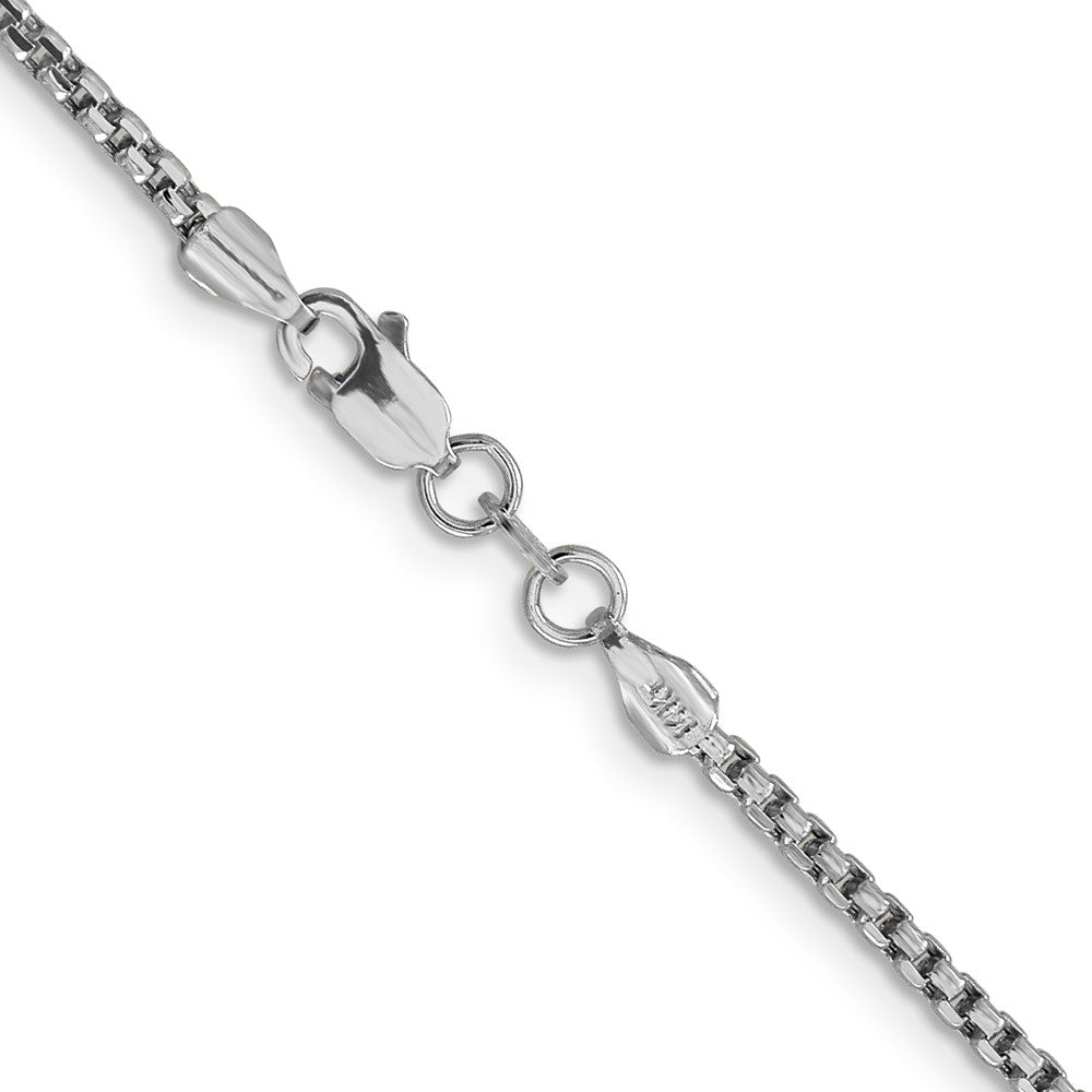 14k WG 1.75mm Semi-Solid Round Box Chain