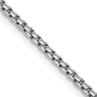 Thumbnail for 14k WG 1.75mm Semi-Solid Round Box Chain