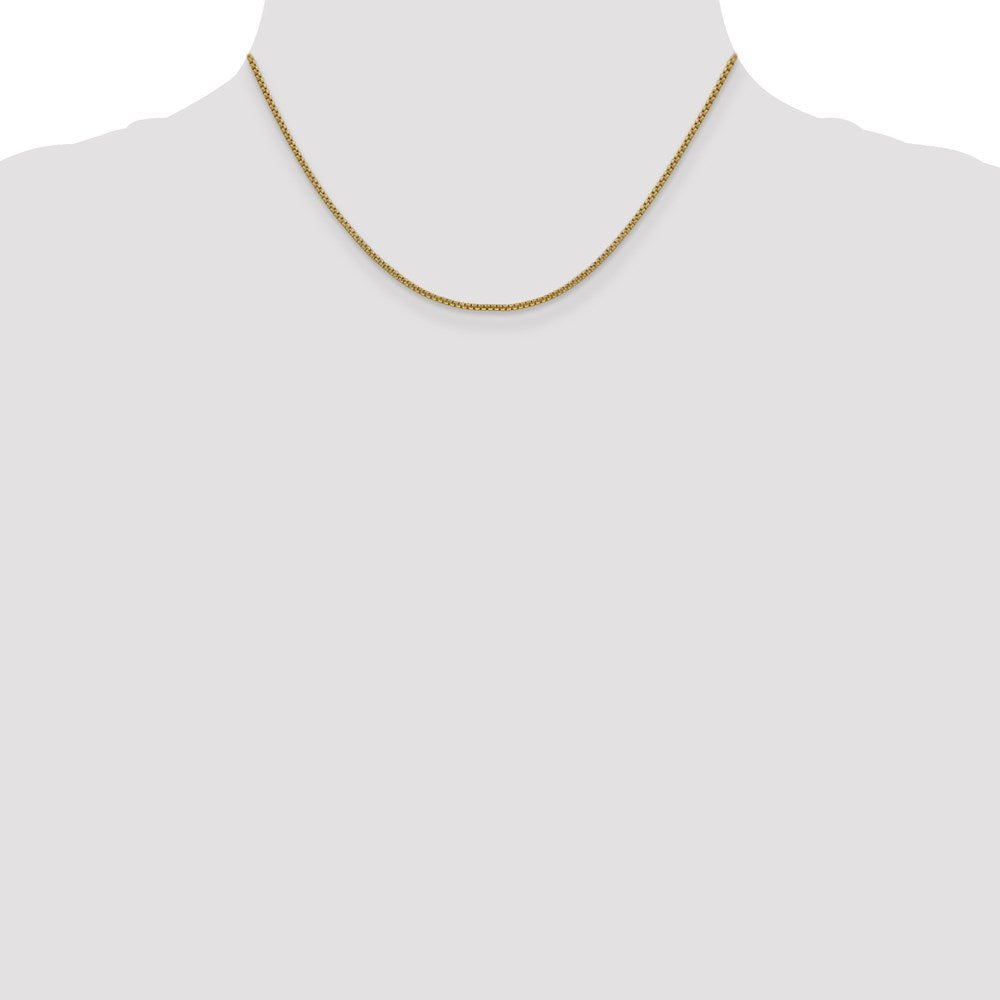 14k 1.5mm Semi-Solid Round Box Chain
