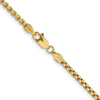 Thumbnail for 14k 2.45mm Semi-Solid Round Box Chain