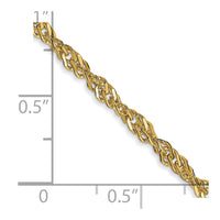 Thumbnail for 14k 2.75mm Lightweight Singapore Chain