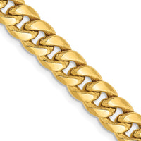 Thumbnail for 14k 6.75mm Semi-Solid Miami Cuban Chain