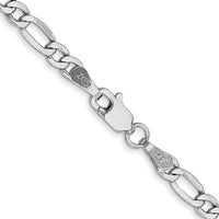 Thumbnail for 14k WG 3.5mm Semi-Solid Figaro Chain