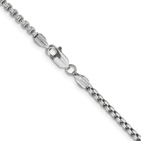 Thumbnail for 14k WG 2.45mm Semi-Solid Round Box Chain