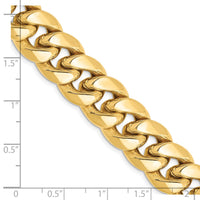 Thumbnail for 14k 12.6mm Semi-Solid Miami Cuban Chain