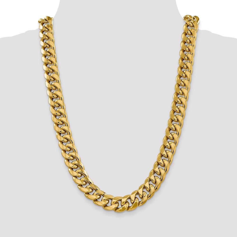 14k 15mm Semi-Solid Miami Cuban Chain