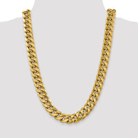 Thumbnail for 14k 15mm Semi-Solid Miami Cuban Chain