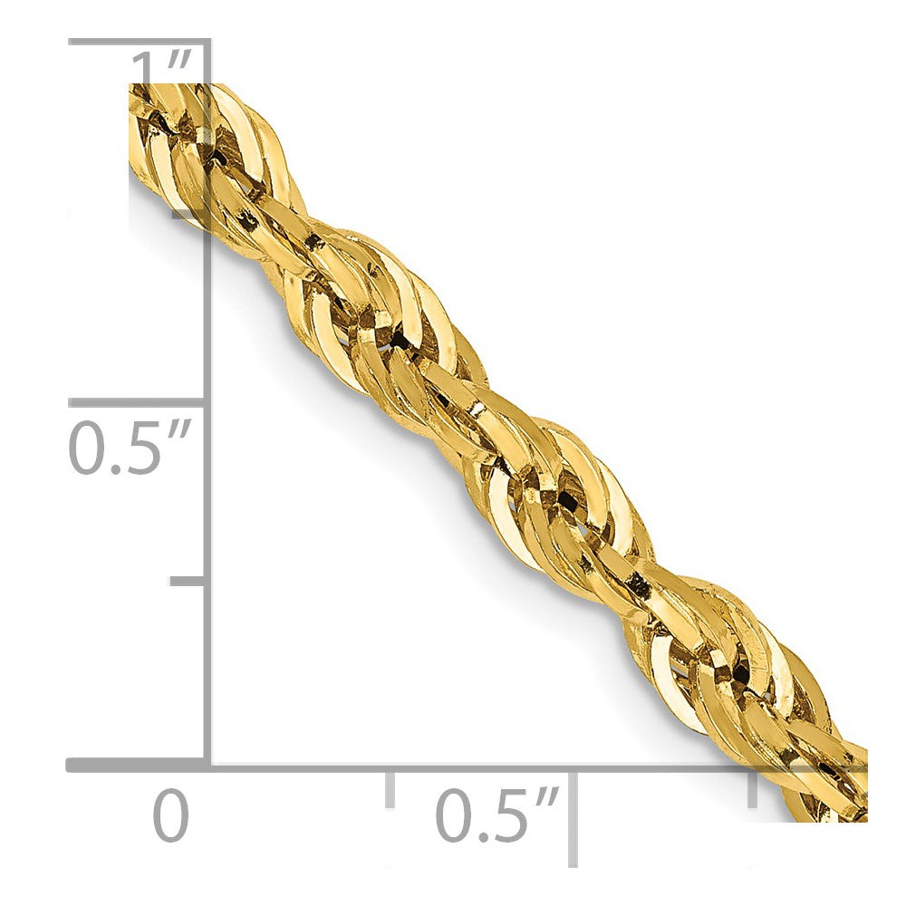14ky 4.25mm Semi-Solid Rope Chain