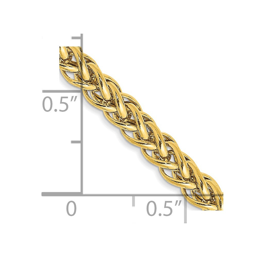 14k 4.3mm Semi-solid 3-Wire Wheat Chain