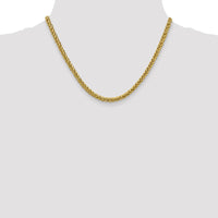 Thumbnail for 14k 4.65mm Semi-solid 3-Wire Wheat Chain
