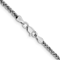 Thumbnail for 14k WG 2.35mm Semi-solid 3-Wire Wheat Chain
