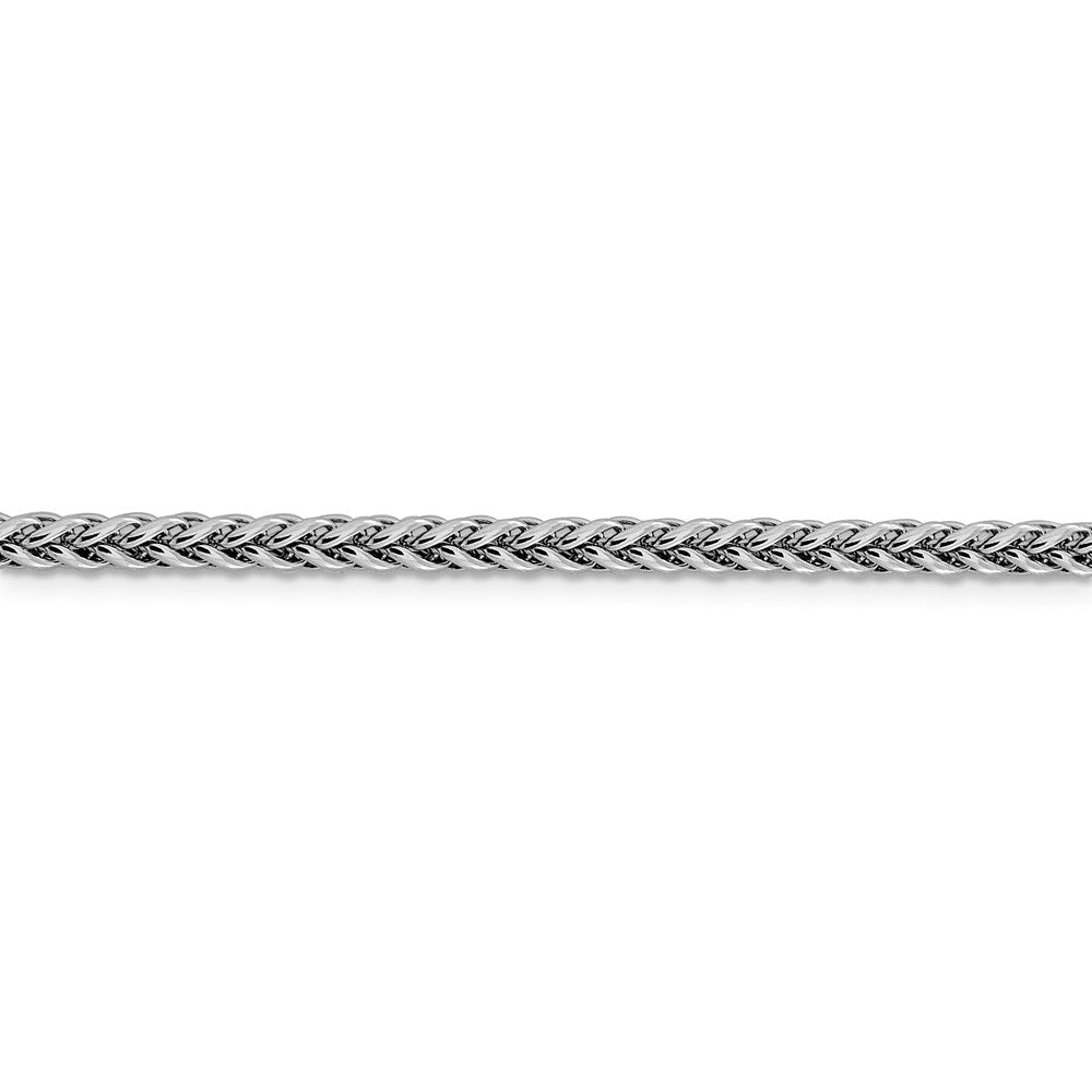 14k WG 4.3mm Semi-solid 3-Wire Wheat Chain