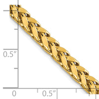 Thumbnail for 14k 5mm Semi-solid D/C Wheat Chain