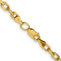 Thumbnail for 14k 3.7mm Semi-solid D/C Open Link Cable Chain