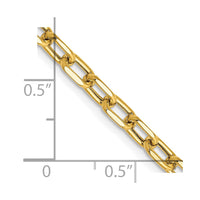 Thumbnail for 14k 3.7mm Semi-solid D/C Open Link Cable Chain