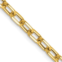 Thumbnail for 14k 3.7mm Semi-solid D/C Open Link Cable Chain
