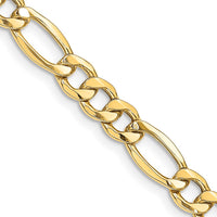 Thumbnail for 14k 8.5mm Semi-Solid Figaro Chain