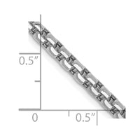 Thumbnail for 14k WG 3.6mm Semi-Solid Round Box Chain