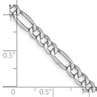 Thumbnail for 14k WG 4.4mm Semi-Solid Figaro Chain