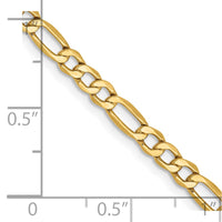 Thumbnail for 14k 3.5mm Semi-Solid Figaro Chain