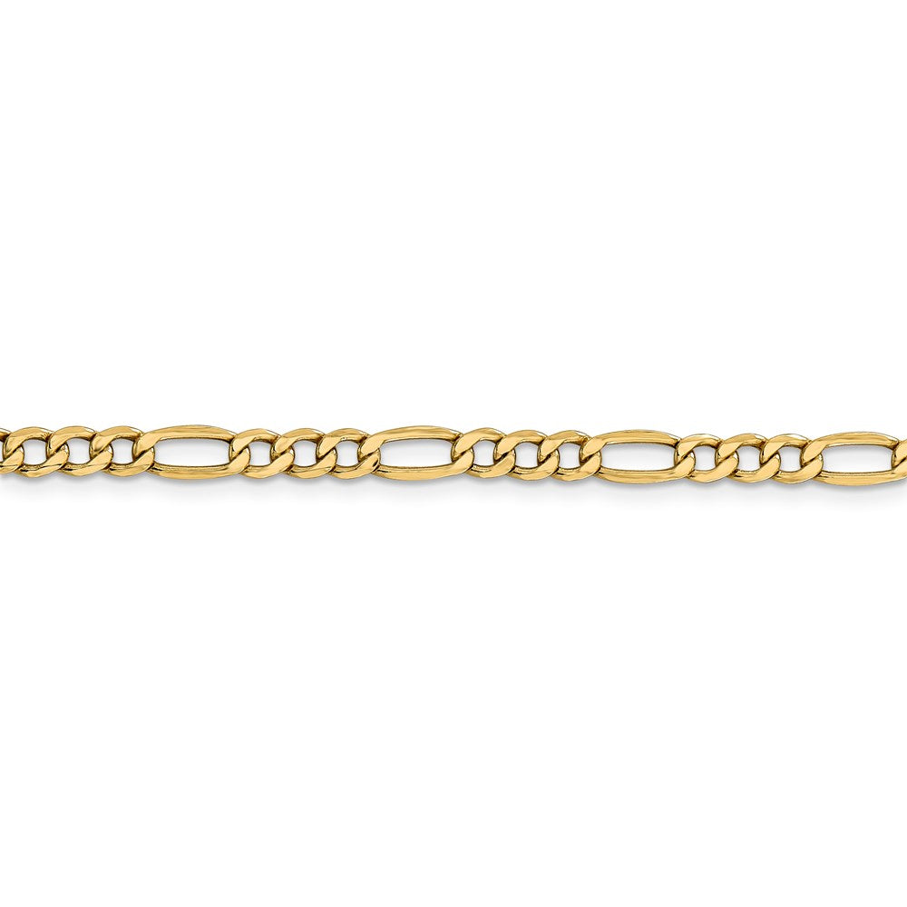14k 4.2mm Semi-Solid Figaro Chain