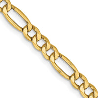 Thumbnail for 14k 4.2mm Semi-Solid Figaro Chain