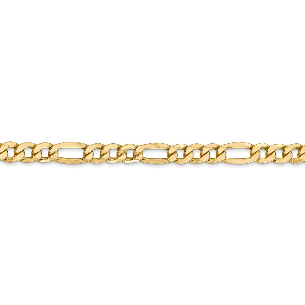 14k 5.75mm Semi-Solid Figaro Chain