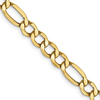 Thumbnail for 14k 5.75mm Semi-Solid Figaro Chain