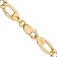 Thumbnail for 14k 7.3mm Semi-Solid Figaro Chain