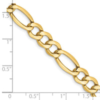 Thumbnail for 14k 7.3mm Semi-Solid Figaro Chain