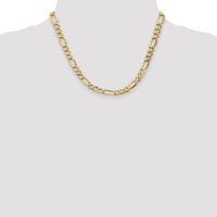 Thumbnail for 14k 7.3mm Semi-Solid Figaro Chain