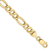 Thumbnail for 14k 7.3mm Semi-Solid Figaro Chain
