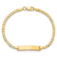 Thumbnail for 14k Flat Curb Link ID Bracelet