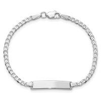 Thumbnail for 14k WG Flat Curb Link ID Bracelet