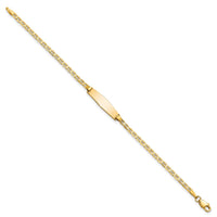 Thumbnail for 14k Soft Diamond Shape Flat Anchor Link ID Bracelet
