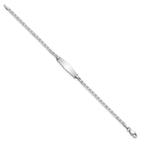 Thumbnail for 14k WG Soft Diamond Shape Anchor Link ID Bracelet