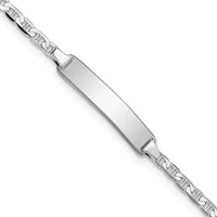 Thumbnail for 14k WG Soft Diamond Shape Anchor Link ID Bracelet